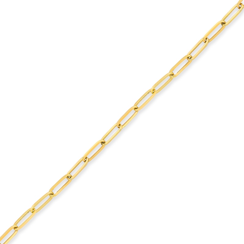 Main Image 2 of Dangle Heart Paper Clip Link Bracelet in 14K Gold - 7.5"