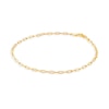 Thumbnail Image 1 of 2.5mm Paper Clip Link Chain Anklet in Solid 14K Gold - 10"