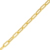 Thumbnail Image 2 of 2.5mm Paper Clip Link Chain Anklet in Solid 14K Gold - 10"