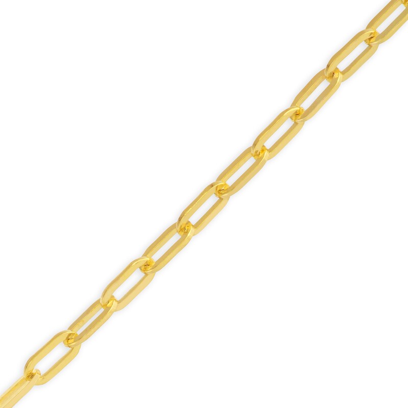 Main Image 2 of 2.5mm Paper Clip Link Chain Anklet in Solid 14K Gold - 10"