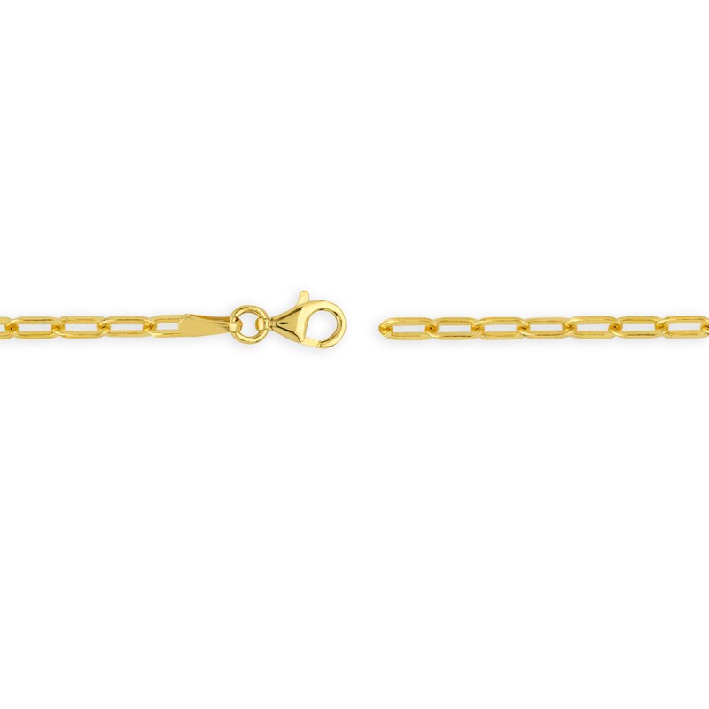 Main Image 3 of 2.5mm Paper Clip Link Chain Anklet in Solid 14K Gold - 10"