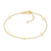 Thumbnail Image 1 of Five Sideways Cross Station Bracelet in 14K Gold - 7.25"