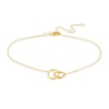 Thumbnail Image 1 of Interlocking Double Circle Anklet in 14K Gold - 10"