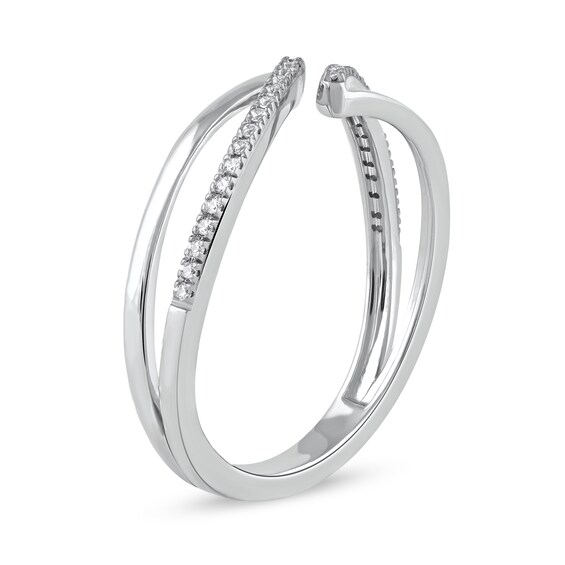 1/10 CT. T.w. Diamond Open Shank Bypass Wrap Ring in 10K Gold