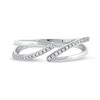 Thumbnail Image 3 of 1/10 CT. T.W. Diamond Open Shank Bypass Wrap Ring in 10K White Gold