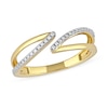 Thumbnail Image 1 of 1/10 CT. T.W. Diamond Open Shank Bypass Wrap Ring in 10K Gold