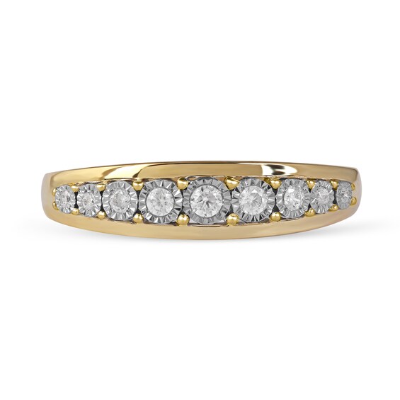 1/6 CT. T.w. Diamond Single Row Nine Stone Ring in 10K Gold