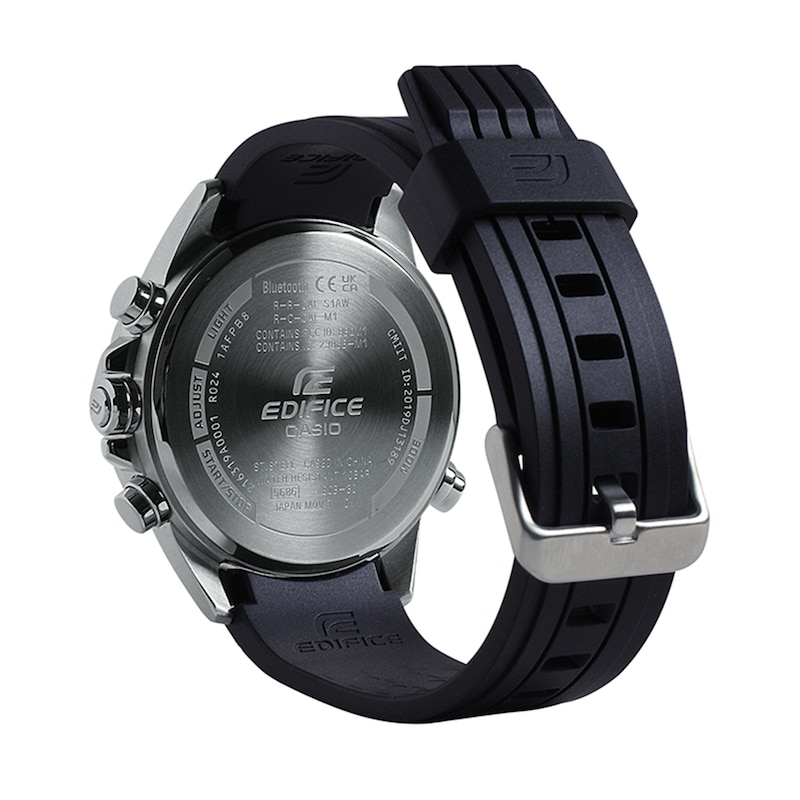 bord Depression Socialisme Men's Casio G-Shock Edifice Chronograph Black Resin Strap Watch with Black  Dial (Model: ECB30P-1A) | Zales