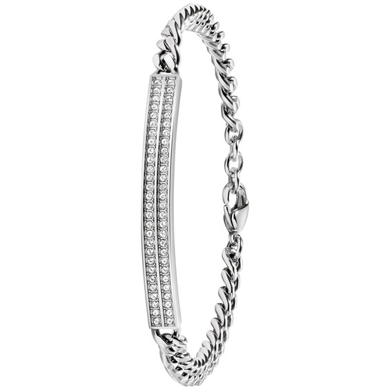 Ladies' Caravelle by Bulova Crystal Accent Watch with Silver-Tone Dial and Bracelet Box Set (Model: 43X104)