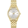 Thumbnail Image 3 of Ladies' Caravelle by Bulova Crystal Accent Gold-Tone Watch and Bracelet Box Set (Model: 44X101)