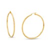Thumbnail Image 1 of Oro Diamante™ 55.0mm Diamond-Cut Tube Hoop Earrings in 14K Gold