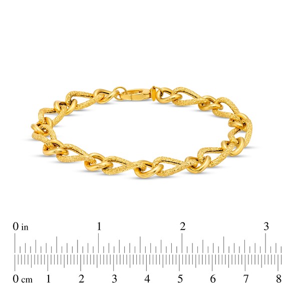 Oro Diamanteâ¢ 2.0mm Diamond-Cut Link Chain Bracelet in Hollow 14K Gold â 7.25"