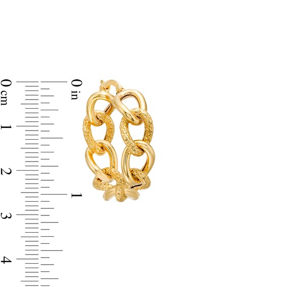 Oro Diamanteâ¢ 20.0mm Diamond-Cut Glitter Twist Hoop Earrings in 14K Gold
