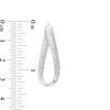 Thumbnail Image 2 of Oro Diamante™ 34.0mm Diamond-Cut Twist Hoop Earrings in 14K White Gold