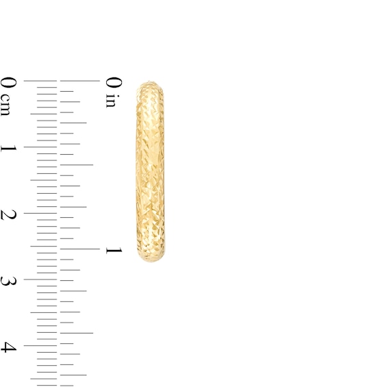 Oro Diamanteâ¢ 25.0mm Diamond-Cut Inside-Out Tube Hoop Earrings in 14K Two-Tone Gold