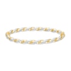 Thumbnail Image 1 of Oro Diamante™ 4.0mm Diamond-Cut Twisted Bangle in Hollow 14K Two-Tone Gold