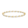 Thumbnail Image 0 of Oro Diamante™ 4.0mm Diamond-Cut Twisted Bangle in Hollow 14K Two-Tone Gold