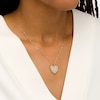 Thumbnail Image 2 of Oro Diamante™ Diamond-Cut Lattice Heart Pendant in 14K Two-Tone Gold