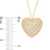 Thumbnail Image 2 of Oro Diamante™ Diamond-Cut Lattice Heart Pendant in 14K Two-Tone Gold