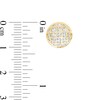 Thumbnail Image 3 of Oro Diamante™ Diamond-Cut Lattice Circle Stud Earrings in 14K Two-Tone Gold