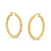 Thumbnail Image 0 of Oro Diamante™ 30.0mm Diamond-Cut Tube Hoop Earrings in 14K Gold