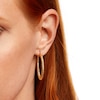 Thumbnail Image 2 of Oro Diamante™ 30.0mm Diamond-Cut Tube Hoop Earrings in 14K Gold
