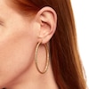 Thumbnail Image 2 of Oro Diamante™ 50.0mm Diamond-Cut Tube Hoop Earrings in 14K Gold
