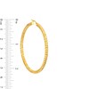 Thumbnail Image 2 of Oro Diamante™ 50.0mm Diamond-Cut Tube Hoop Earrings in 14K Gold