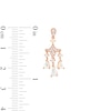 Thumbnail Image 3 of Pear-Shaped Lab-Created Opal and White Lab-Created Sapphire Drop Earrings in Sterling Silver with 14K Rose Gold Plate