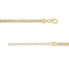 Thumbnail Image 3 of Oro Diamante™ Diamond-Cut 3.5mm Wheat Chain Necklace in Hollow 14K Two-Tone Gold