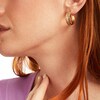 Thumbnail Image 2 of Oro Diamante™ 10.0mm Diamond-Cut Lattice Hoop Earrings in 14K Gold