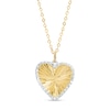 Thumbnail Image 0 of Oro Diamante™ Diamond-Cut Heart Pendant in 14K Two-Tone Gold