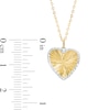 Thumbnail Image 2 of Oro Diamante™ Diamond-Cut Heart Pendant in 14K Two-Tone Gold