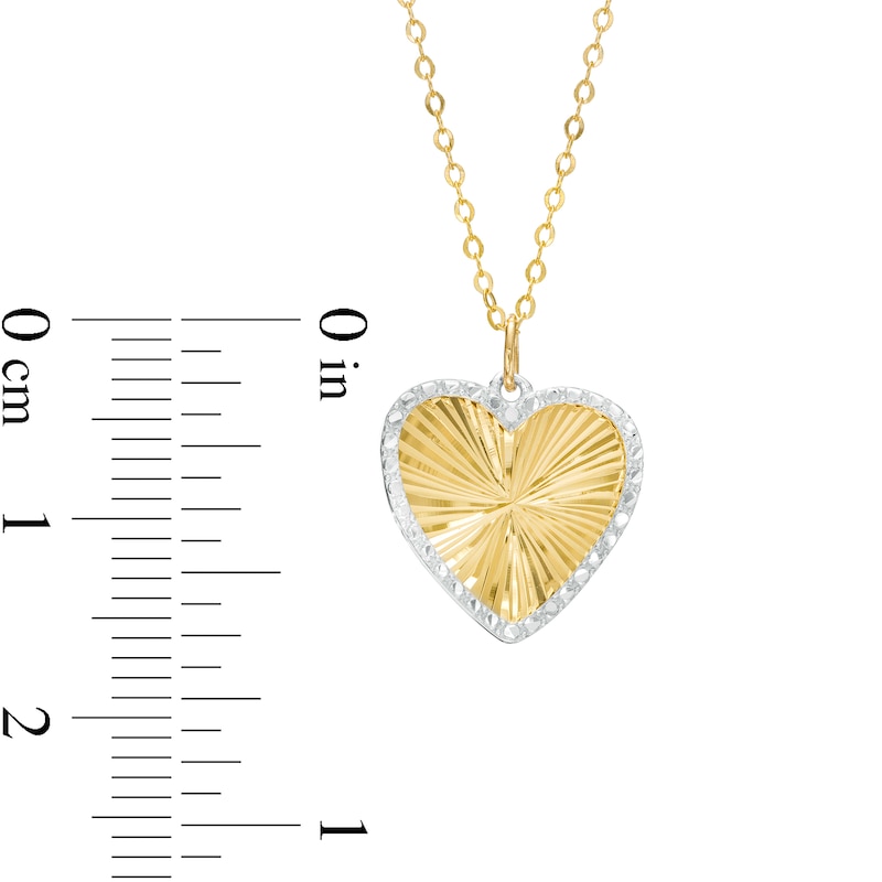 Lab Created Diamond Heart Pendant Yellow Gold / 3.00 - 3.05