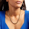 Thumbnail Image 2 of Oro Diamante™ Diamond-Cut 7.8mm Cuban Curb Chain Necklace in Hollow 14K Two-Tone Gold – 20"