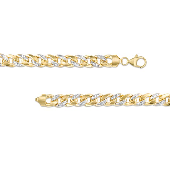 Oro Diamanteâ¢ Diamond-Cut 7.8mm Cuban Curb Chain Necklace in Hollow 14K Two-Tone Gold â 20"