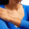 Thumbnail Image 2 of Oro Diamante™ Diamond-Cut 4.5mm Cuban Curb Chain Bracelet in Hollow 14K Two-Tone Gold – 7.5"