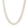 Thumbnail Image 0 of Oro Diamante™ Diamond-Cut 4.5mm Cuban Curb Chain Necklace in Hollow 14K Two-Tone Gold