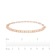 Thumbnail Image 4 of 3.0mm Lab-Created Opal Line Bracelet in Sterling Silver with 14K Rose Gold Plate