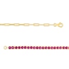 Thumbnail Image 3 of 3.0mm Lab-Created Ruby Line Bracelet in Sterling Silver with 14K Gold Plate