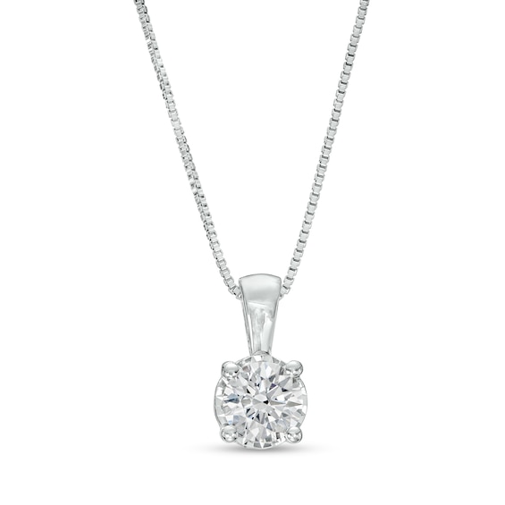 1 CT. T.w. Certified Lab-Grown Diamond Solitaire Hidden Frame Pendant in 10K White Gold (I/I1)
