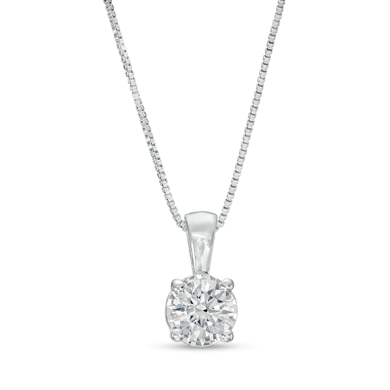1 CT. T.W. Certified Lab-Created Diamond Solitaire Hidden Frame Pendant in 10K White Gold (I/I1)