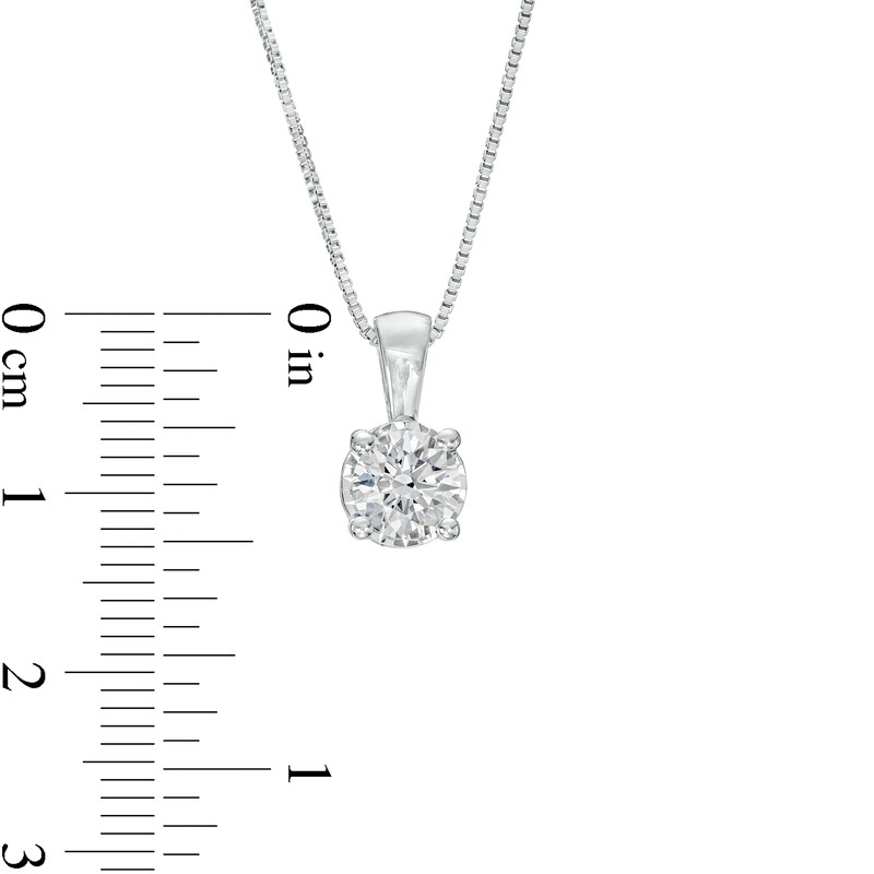 Main Image 2 of 1 CT. T.W. Certified Lab-Grown Diamond Solitaire Hidden Frame Pendant in 10K White Gold (I/I1)