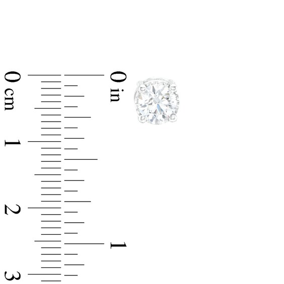 2 CT. T.w. Certified Lab-Grown Diamond Solitaire Hidden Frame Stud Earrings in 10K White Gold (I/I1)