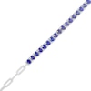 Thumbnail Image 1 of 3.0mm Blue Lab-Created Sapphire Line Bracelet in Sterling Silver