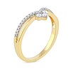 Thumbnail Image 2 of 1/5 CT. T.W. Diamond Chevron Split Shank Ring in 10K Gold