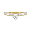 Thumbnail Image 3 of 1/5 CT. T.W. Diamond Chevron Split Shank Ring in 10K Gold