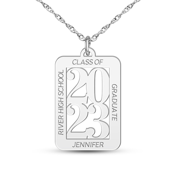 Engravable Year Dog Tag Pendant (1-5 Lines)