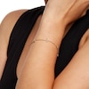 Thumbnail Image 2 of Two in Love 1/10 CT. T.W. Diamond Tilted Loop Heart Station Bracelet in 10K Gold – 7.5"
