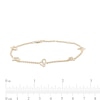 Thumbnail Image 4 of Two in Love 1/10 CT. T.W. Diamond Tilted Loop Heart Station Bracelet in 10K Gold – 7.5"
